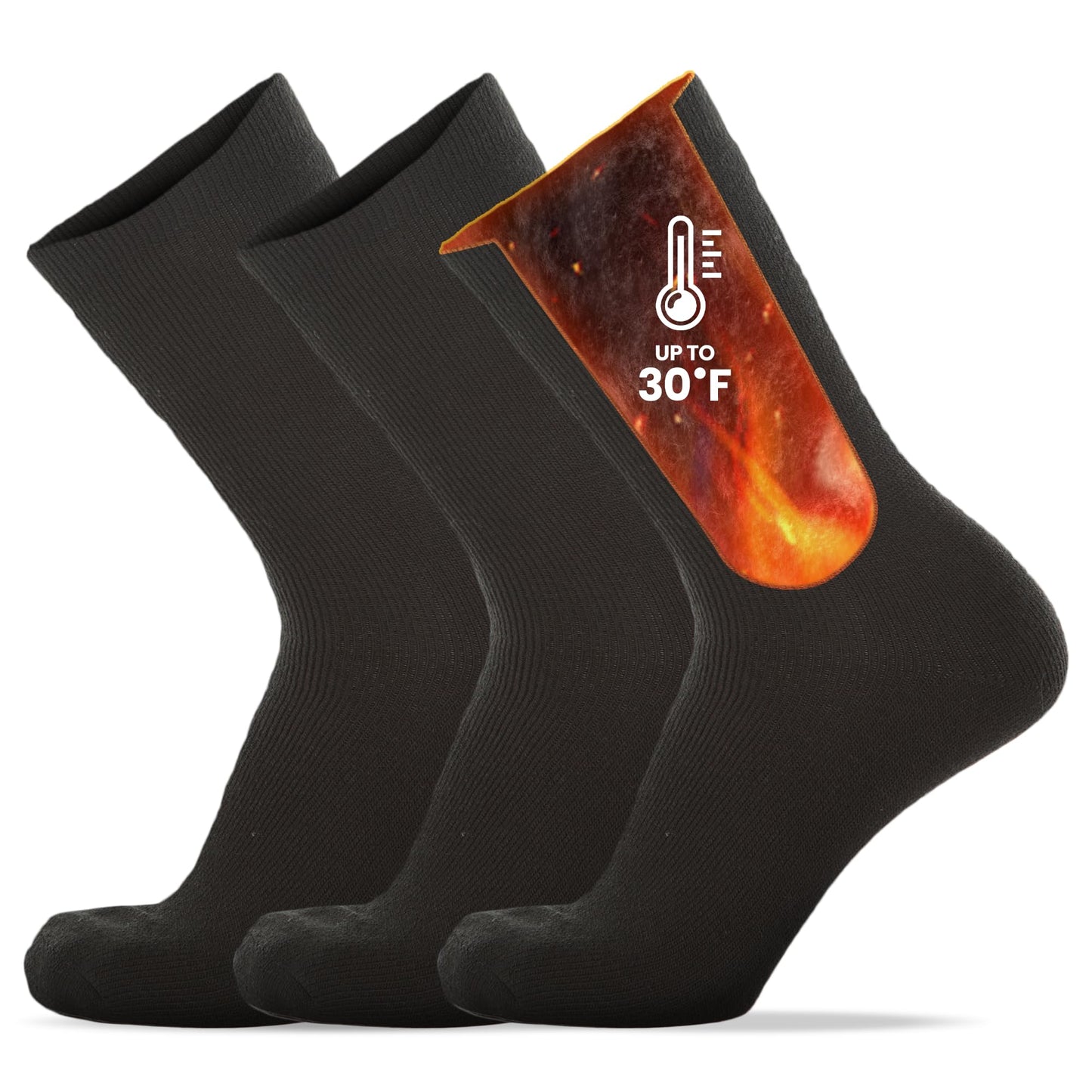 Set of 3 Thermal Socks for Men Heated Cold Weather Warm Insulated Socks For Winter