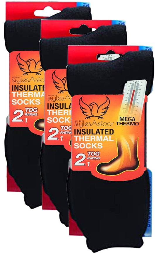 Set of 3 Thermal Socks for Men Heated Cold Weather Socks Men Warm Insulated Socks for Winter - Unique Styles Asfoor